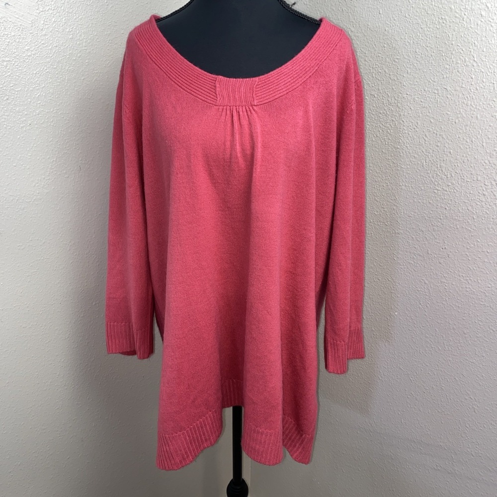 Avenue Sweater Collection Pullover‎ Women's 22/24 Barbie Pink Ribbed Cozy
